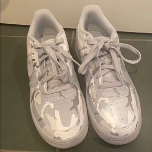 Grey camo reflective Nike Air Force 1’s